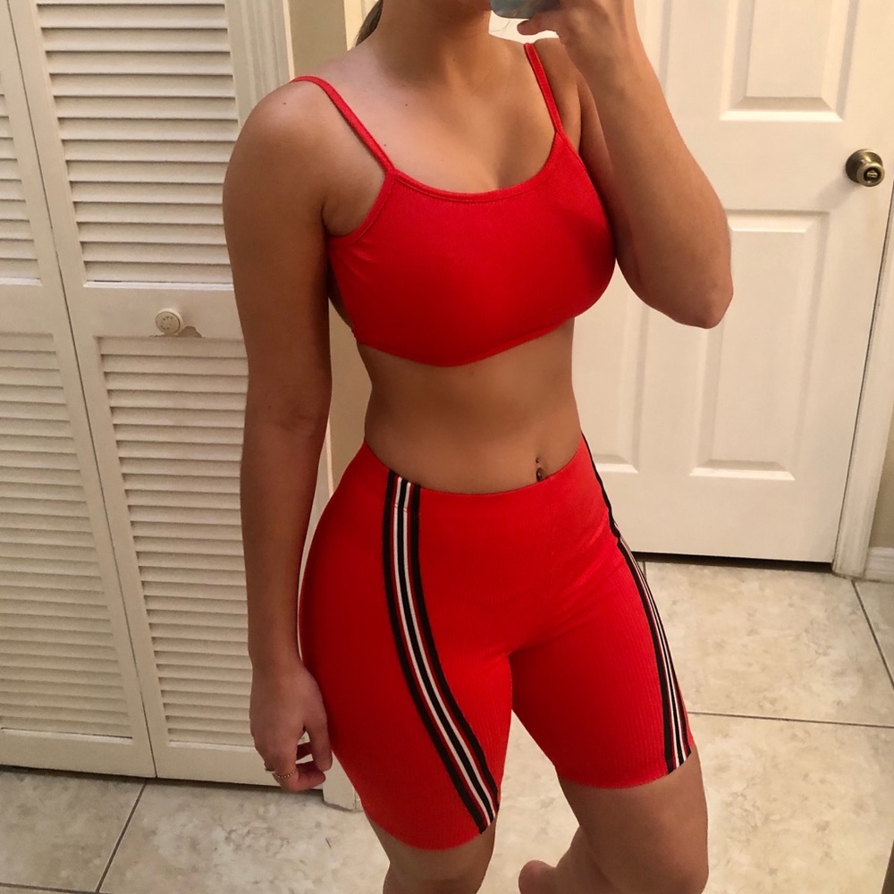 🆕 Tangerine Biker Set